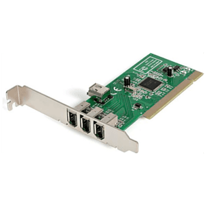 StarTech.com Adaptador Tarjeta Controladora FireWire 400 PCI 4 Puertos FW 6 Pin Chipset TI - IEEE 1394a