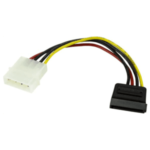 StarTech.com Cable Adaptador de 15cm de Alimentación MOLEX LP4 4 Pines a SATA 15 Pines