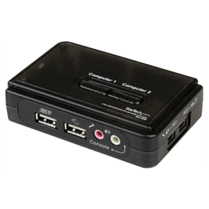 StarTech.com Juego de Conmutador KVM de 2 puertos con todo incluido - USB - Audio y Vídeo VGA