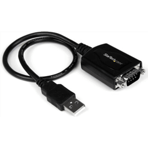 StarTech.com Cable Profesional de 0,3m USB a Puerto Serie Serial RS232 DB9 con Retención del Puerto COM
