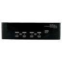 StarTech.com Conmutador Switch KVM 4 Ordenadores 2 Monitores Dobles DVI VGA Audio Puertos USB 1920x1440