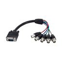 StarTech.com Cable de 30 cm Coaxial para Monitor HD15 VGA a 5 BNC RGBHV - Macho a Hembra