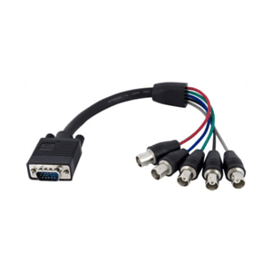 StarTech.com Cable de 30 cm Coaxial para Monitor HD15 VGA a 5 BNC RGBHV - Macho a Hembra