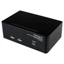 StarTech.com Conmutador Switch KVM de 2 Puertos Doble Monitor DVI VGA Audio 4 Puertos USB 1920x1200