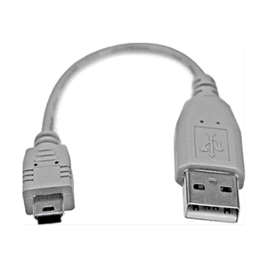 StarTech.com Cable USB de 15cm para Cámara - 1x USB A Macho - 1x Mini USB B Macho - Adaptador Gris