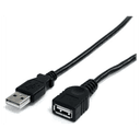 StarTech.com USBEXTAA10BK cable USB USB 2.0 3 m USB A 0,48 Gbit/s Negro