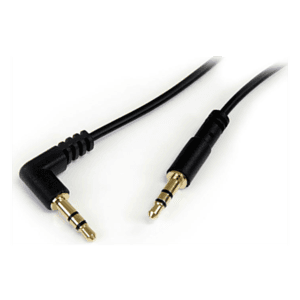 StarTech.com Cable Delgado de Audio Estéreo 3,5mm de 30cm Acodado con Ángulo Recto - Macho a Macho