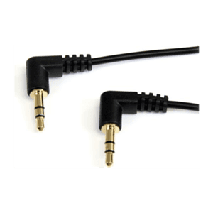 StarTech.com Cable de 91cm de Audio Estéreo 3,5mm Delgado de Ángulo Recto Acodado - Macho a Macho