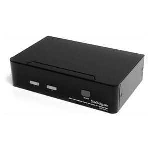 StarTech.com Conmutador Switch KVM - 2 puertos USB 2.0 - Audio Vídeo DVI