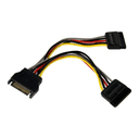 StarTech.com Cable Adaptador Bifurcador Divisor Splitter de Alimentación SATA de 0,15m - 2x Hembra