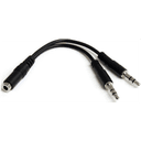 StarTech.com Divisor de Auriculares 2x Mini-Jack 3,5mm 3 pines a Mini-Jack 4 pines - Adaptador