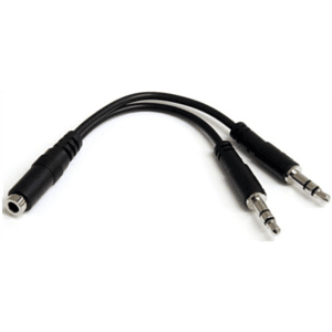StarTech.com Divisor de Auriculares 2x Mini-Jack 3,5mm 3 pines a Mini-Jack 4 pines - Adaptador