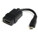 StarTech.com Adaptador Micro HDMI a HDMI - Vídeo 4K 30Hz -Cable Adaptador Dongle Micro HDMI Tipo D de Alta Velocidad a HDMI 1.4 