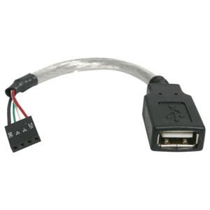 StarTech.com Cable de 15cm Adaptador Extensor USB 2.0 a IDC 4 pines - Conector a Placa Base - Hembra a Hembra