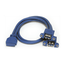 StarTech.com Cable Extensor 50cm 2 Puertos USB 3.0 para Montaje en Panel conexión a Placa Base - Hembra USB A