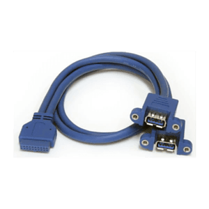 StarTech.com Cable Extensor 50cm 2 Puertos USB 3.0 para Montaje en Panel conexión a Placa Base - Hembra USB A
