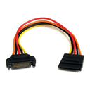 StarTech.com Cable de 20cm de Extensión de Alimentación Corriente SATA - 15 pines