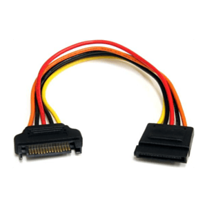 StarTech.com Cable de 20cm de Extensión de Alimentación Corriente SATA - 15 pines
