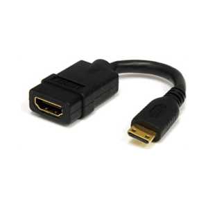 StarTech.com Adaptador de 12,5cm Mini HDMI a HDMI - HDMI de Alta Velocidad 4K - Convertidor 4K 30Hz Ultra HD - HDMI 1.4 - Conect