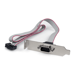 StarTech.com Adaptador de 0.4m Header Cabezal Bracket Serie Serial DB9 RS232 a IDC 10 Pines Placa Base Perfil Bajo