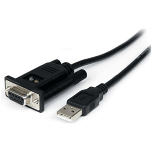 StarTech.com Cable Adaptador de 1 Puerto USB a Módem Nulo Null DB9 RS232 Serie DCE con FTDI