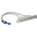 StarTech.com Cabezal Bracket 4 puertos USB 2.0 2x IDC10 - Tarjeta USB