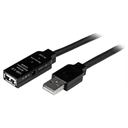 StarTech.com Cable de Extensión Alargador de 20m USB 2.0 Alta Velocidad Activo Amplificado - Macho a Hembra USB A - Negro
