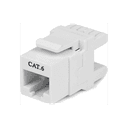StarTech.com Jack Conector de Pared Módulo Keystone RJ45 Hembra Cat6 de Red 180º - Blanco - Tipo 110
