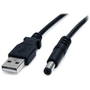 StarTech.com Adaptador 2m USB A Macho a Conector Coaxial Barrel Alimentación Corriente Tipo M 5,5mm 5V DC - Cable