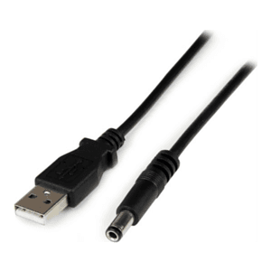 StarTech.com Cable Adaptador 1m USB A Macho a Conector Coaxial Barrel Alimentación Corriente Tipo N 5,5mm 5V DC