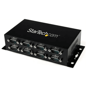 StarTech.com Adaptador Hub Concentrador USB a 8 Puertos Serie RS232 Industrial Montaje en Pared Riel DIN