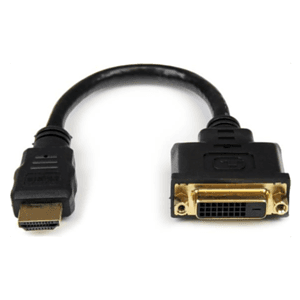 StarTech.com Adaptador de 20cm HDMI a DVI - DVI-D Hembra - HDMI Macho - Cable Conversor de Vídeo - Negro