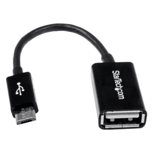 StarTech.com Cable Adaptador de 12cm Micro USB Macho a USB A Hembra OTG para Tablets Smartphones - Negro