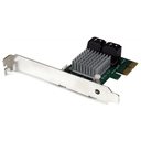 StarTech.com Tarjeta Controladora PCI Express 2.0 de 4 Puertos SATA III de 6Gbps RAID con Enlace HyperDuo para SSD - Adaptador P