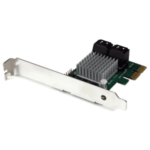 StarTech.com Tarjeta Controladora PCI Express 2.0 de 4 Puertos SATA III de 6Gbps RAID con Enlace HyperDuo para SSD - Adaptador P