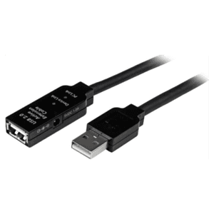 StarTech.com Cable 15m Extensión Alargador USB 2.0 Activo Amplificado - Macho a Hembra USB A - Negro