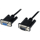 StarTech.com Cable 1m Módem Nulo Null Serie Serial DB9 Hembra a Macho - Negro