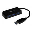 StarTech.com Adaptador Concentrador Hub Ladrón USB 3.0 (5Gbps) Super Speed para Portátil de 4 Puertos Salidas - Negro