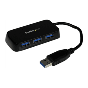 StarTech.com Adaptador Concentrador Hub Ladrón USB 3.0 (5Gbps) Super Speed para Portátil de 4 Puertos Salidas - Negro