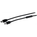 StarTech.com Cable 15 Metros 15m USB B Macho a USB A Macho Activo Amplificado USB 2.0 - Impresora