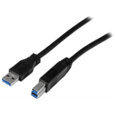 StarTech.com Cable Certificado 1m USB 3.0 Super Speed USB B Macho a USB A Macho Adaptador para Impresora - Negro