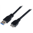 StarTech.com Cable Certificado 1m USB 3.0 Super Speed SS Micro USB B Macho a USB A Macho Adaptador - Negro