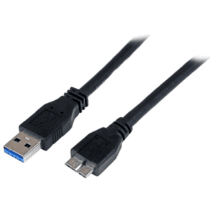 StarTech.com Cable Certificado 1m USB 3.0 Super Speed SS Micro USB B Macho a USB A Macho Adaptador - Negro