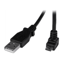 StarTech.com Cable Adaptador 2m USB A Macho a Micro USB B Macho Acodado en Ángulo hacia Abajo para Teléfono Móvil