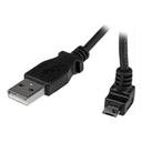 StarTech.com Cable Adaptador 1m USB A Macho a Micro USB B Macho Acodado en Ángulo hacia Arriba para Teléfono Móvil