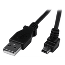 StarTech.com Cable Adaptador 2m USB A Macho a Mini USB B Macho Acodado en Ángulo hacia Abajo