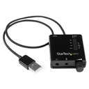 StarTech.com Tarjeta de Sonido Estéreo USB Externa Adaptador Conversor con Salida SPDIF - Negro