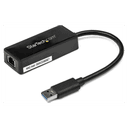 StarTech.com Adaptador Tarjeta de Red NIC Externa USB 3.0 de 1 Puerto Gigabit Ethernet RJ45 y Puerto USB - Negro