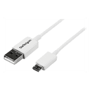 StarTech.com Cable Adaptador 2m USB A Macho a Micro USB B Macho para Teléfono Móvil Smartphone - Blanco