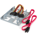 StarTech.com Bracket Adaptador Bandeja de Montaje 2 Unidades de Disco Duro HDD de 2,5" a Bahía de 3,5 Pulgadas